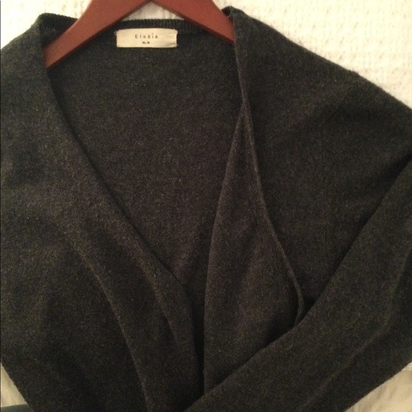 Wool blend charcoal cardigan M - Picture 3 of 5